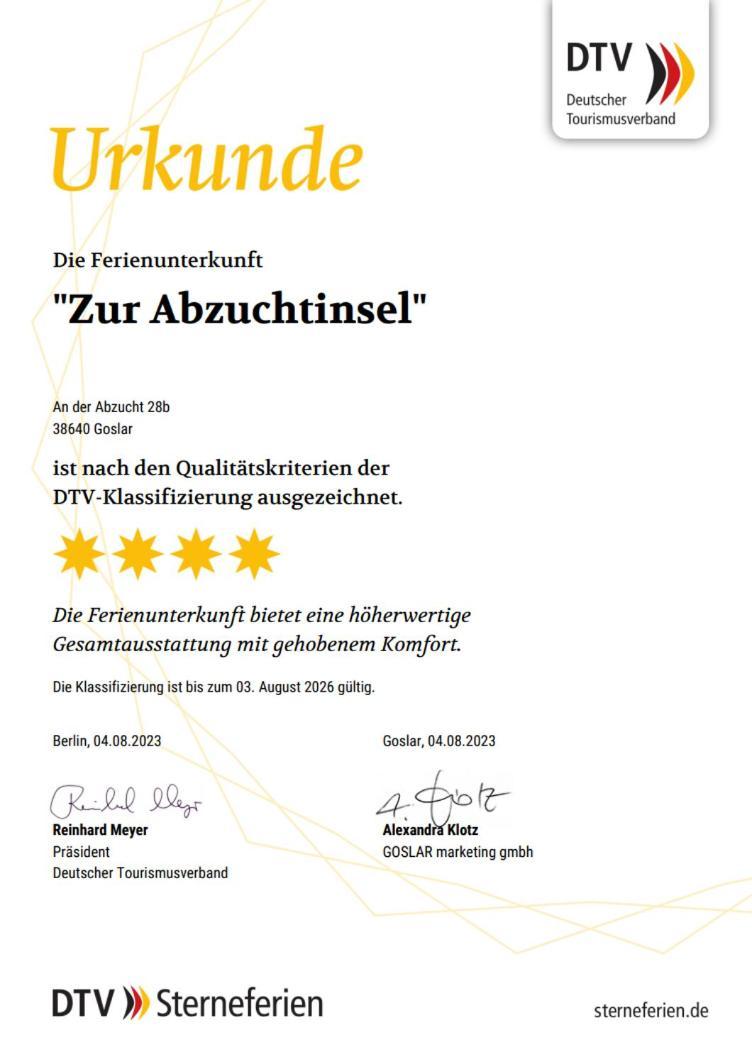 Ferienhaus Zur Abzuchtinsel Goslar Exteriör bild